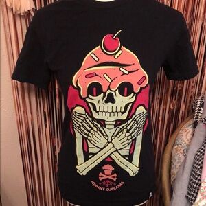 Johnny Cupcakes Skull Ice Cream Glow in the Dark T-Shirt Tee